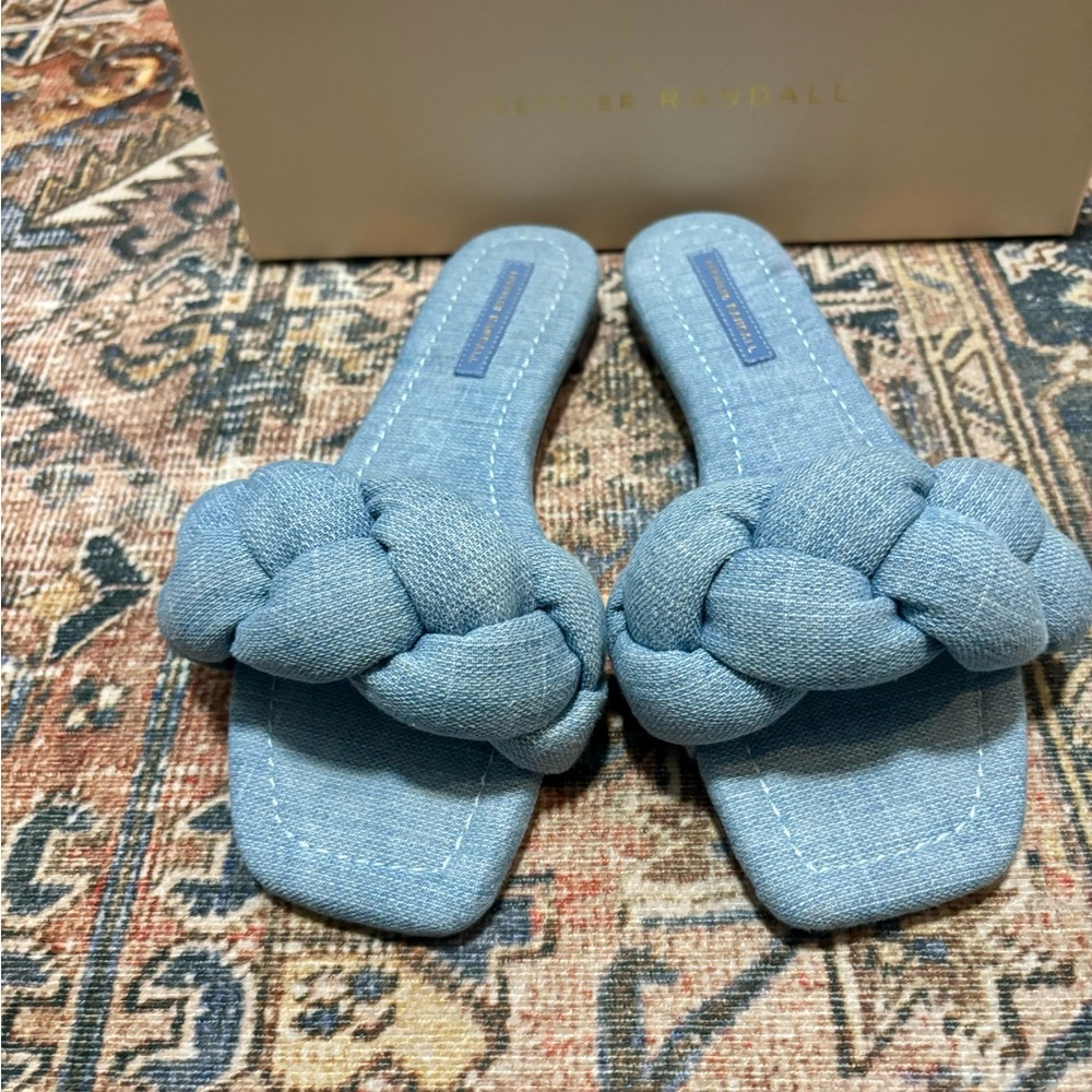 Loeffler Randall knotted Denim Sandals